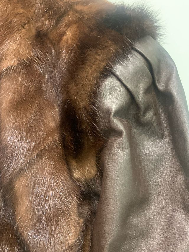 Chaqueta combinada marrón