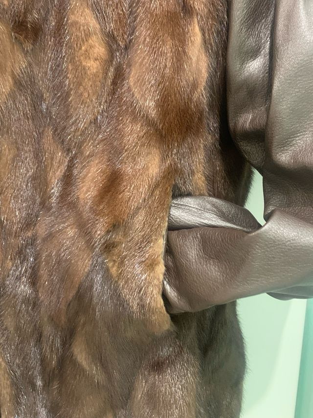 Chaqueta combinada marrón