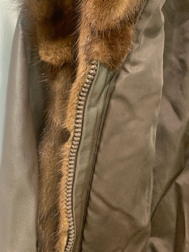 Chaqueta combinada marrón