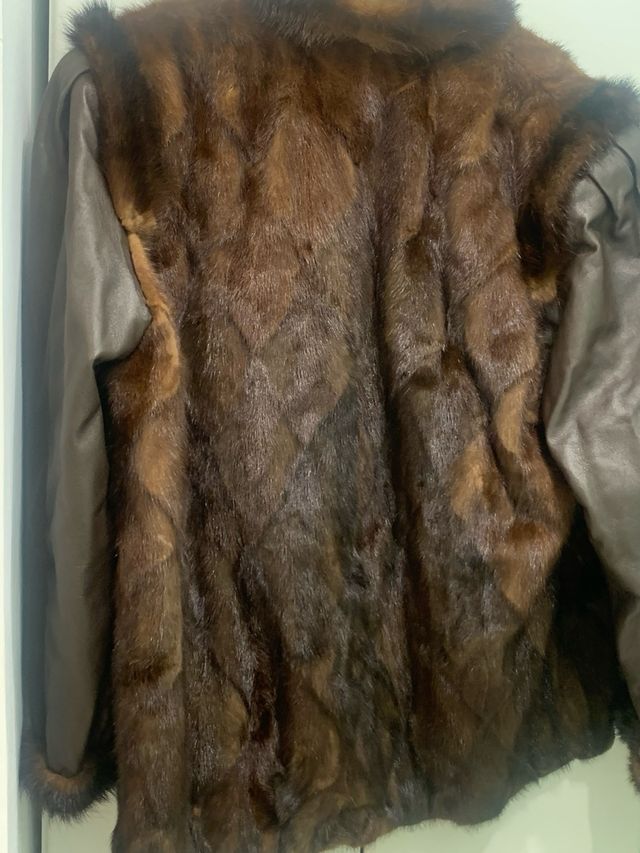 Chaqueta combinada marrón