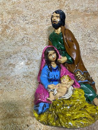 Figura Nacimiento Jesus Sagrada Familia. Vintage