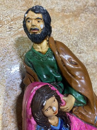 Figura Nacimiento Jesus Sagrada Familia. Vintage