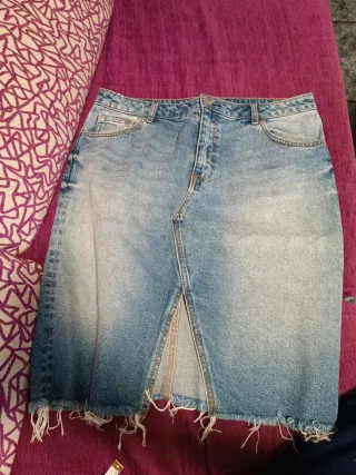 Falda midi vaquera