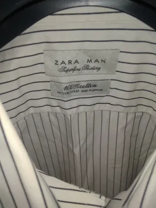 Camisa de rayas Zara Man Talla L para hombre.