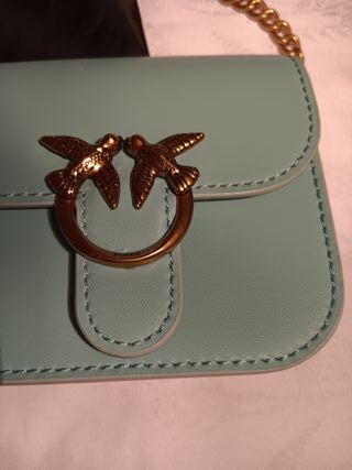 Pinko Iconica Micro Love Bag Pelle Turchese