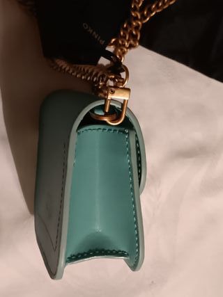 Pinko Iconica Micro Love Bag Pelle Turchese