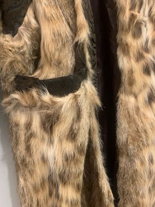 Abrigo combinado piel y ante