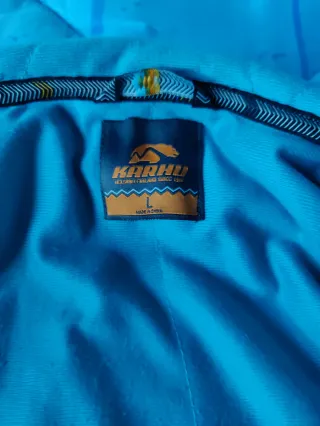 Chaquetón Karhu Talla L Negro y Turquesa
