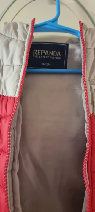 Gilet bimbo rosso e grigio