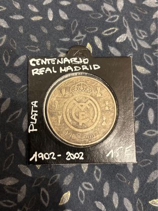Moneda Centenario Real Madrid Plata 1902-2002