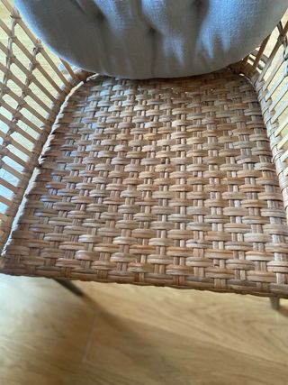 Silla Ikea Nilsove Ratán y Metal (4 unidades)