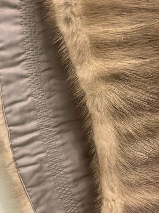 Bufanda Estola Imitación Pelo Beige y Marrón