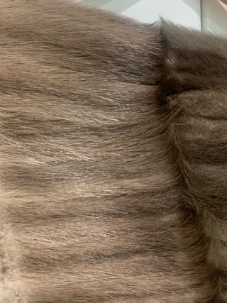 Bufanda Estola Imitación Pelo Beige y Marrón