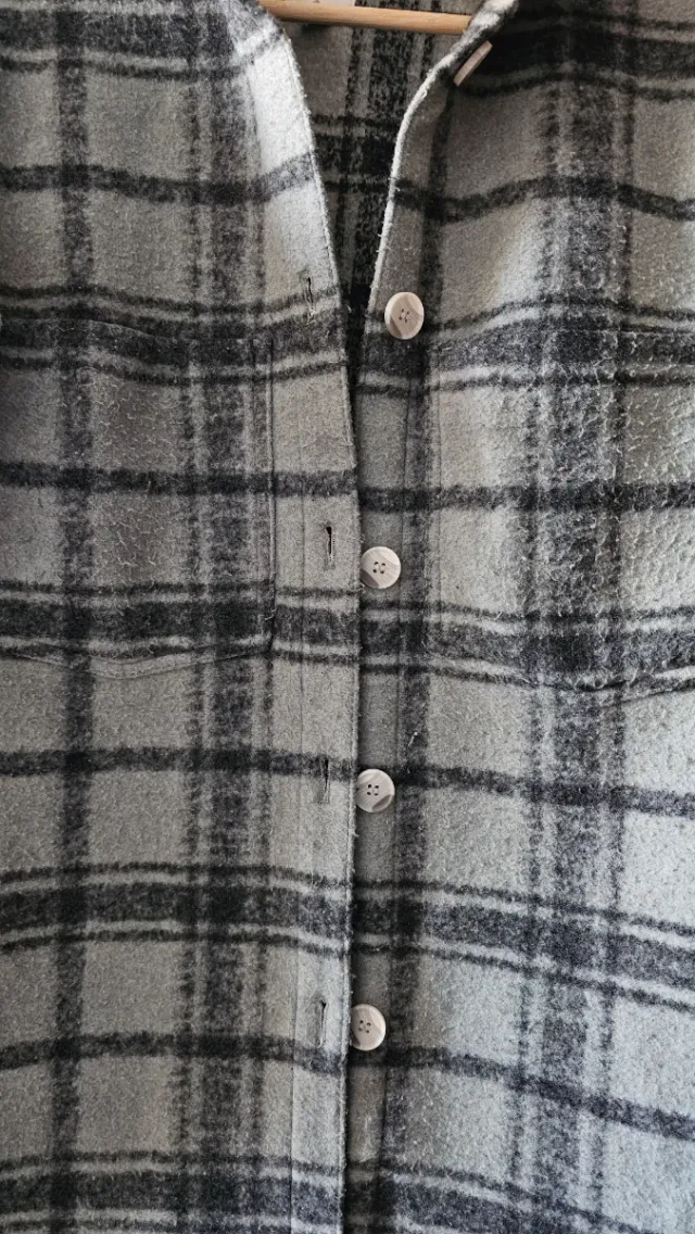 Chaqueta H&M cuadros invierno oversize