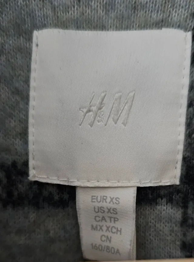 Chaqueta H&M cuadros invierno oversize