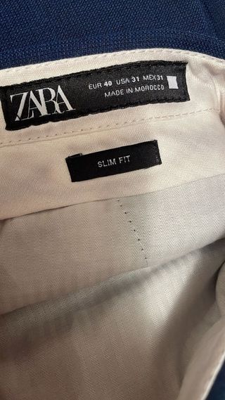 Traje Zara Azul Talla M sin estrenar.