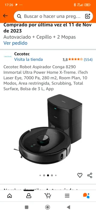 Cecotec Conga 8290 Robot Aspirador