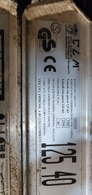 Rampe alluminio 30 quintali