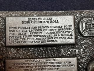 Fibbia Cintura Elvis Rock & Roll Singer USA