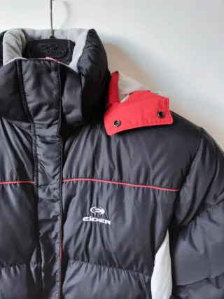 Piumino Eider donna Eulalie Nero rosso