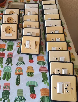 Lote enchufes, conmutadores e interruptores