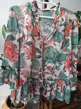 Camisa Pedro del Hierro flores Talla S