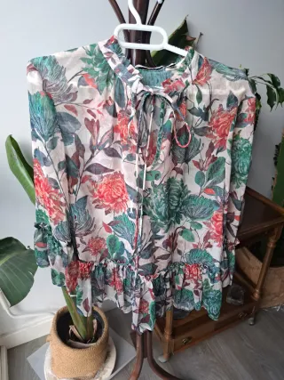 Camisa Pedro del Hierro flores Talla S