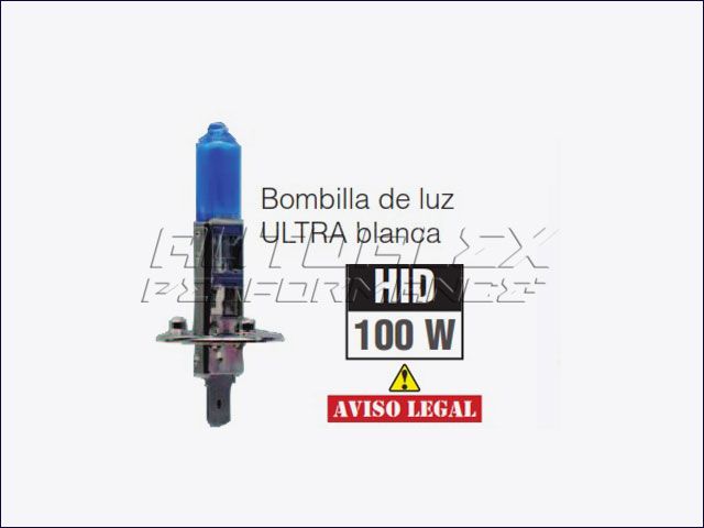 Bombillas H1 100W HID Ultra Blanca