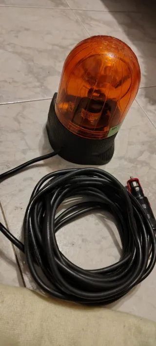 Luz Rotativa Microrot Emergencia Naranja