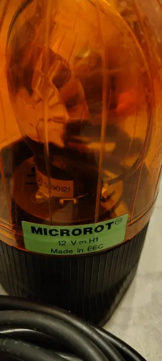Luz Rotativa Microrot Emergencia Naranja