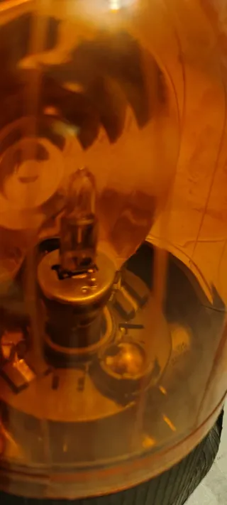 Luz Rotativa Microrot Emergencia Naranja