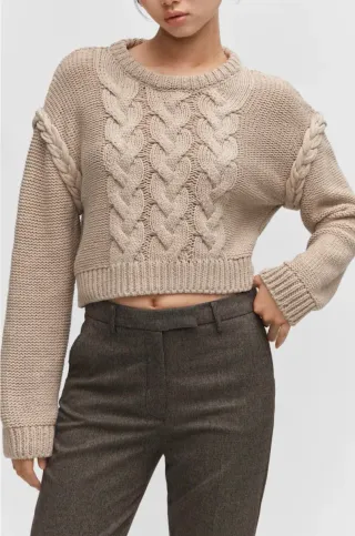 Pantalón Skinny Mango Talla 34 Marrón