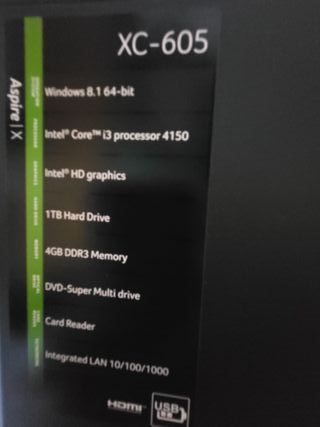 Ordenador Acer Intel Core i3 + Pantalla Dell