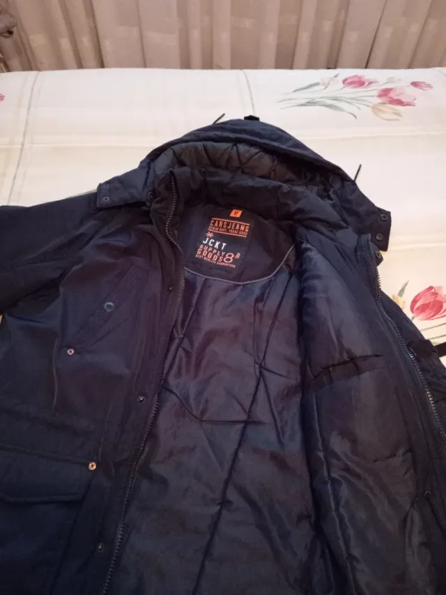 Parka azul marino hombre