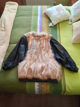 Abrigo de autentica piel