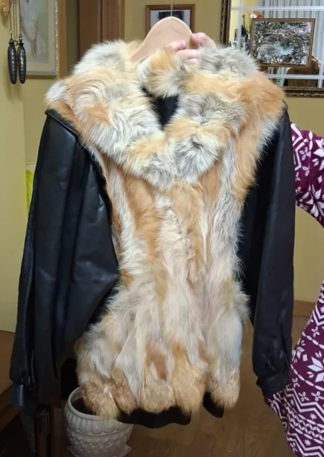 Abrigo de autentica piel