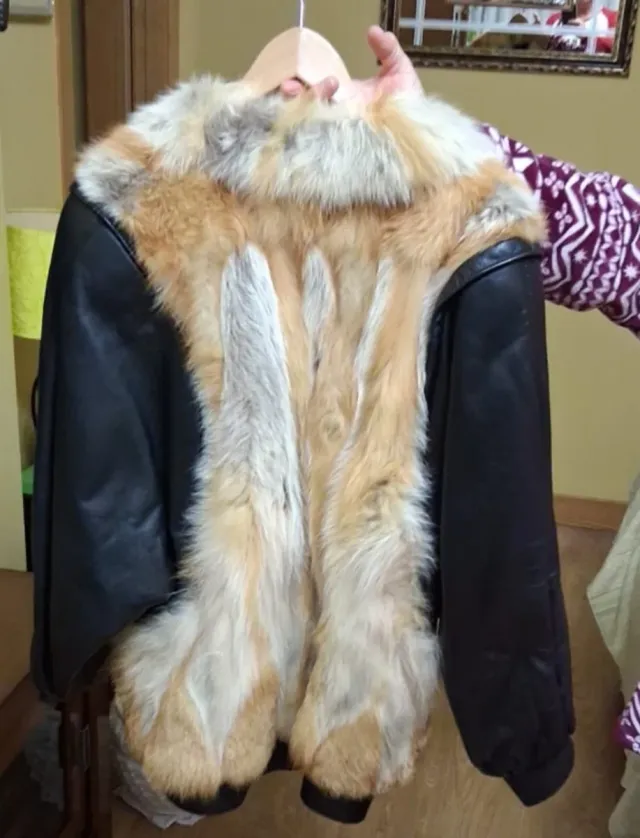 Abrigo de autentica piel