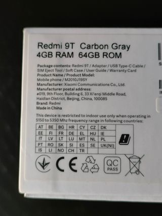 Xiaomi Redmi 9T 64GB Gris