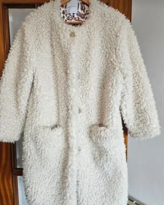 Abrigo blanco pelo