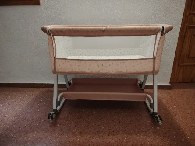 Minicuna Colecho Rosa y Blanca