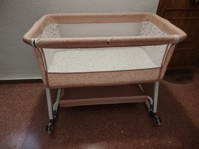 Minicuna Colecho Rosa y Blanca