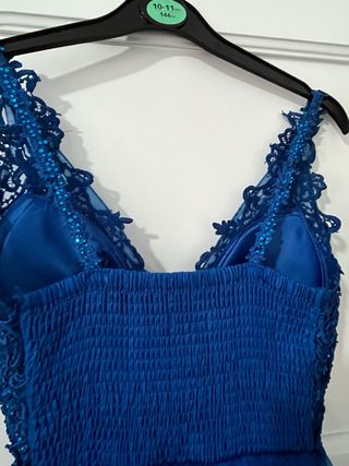 Vestido corto lentejuelas azul