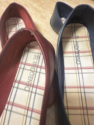 Bailarinas azul y granate