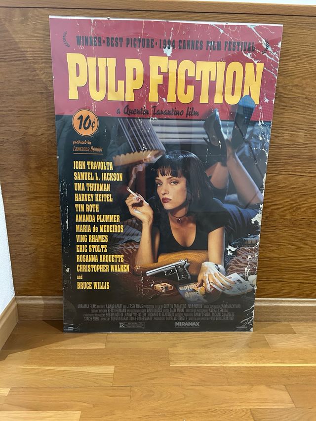 Póster Pulp Fiction Tarantino con portalaminas