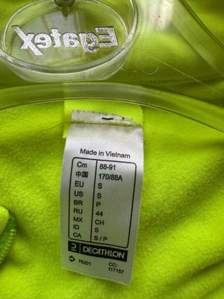 Sudadera térmica Decathlon amarilla
