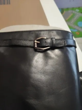 Stivali in pelle neri tacco alto