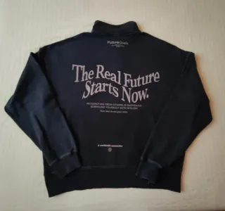 Sudadera Zara Oversize Azul Talla M