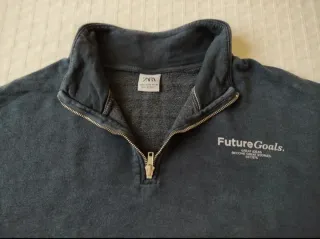 Sudadera Zara Oversize Azul Talla M