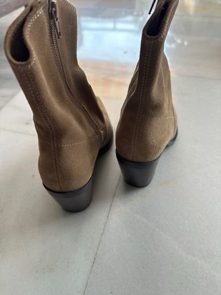 Botines ante beige/marrón (una puesta)