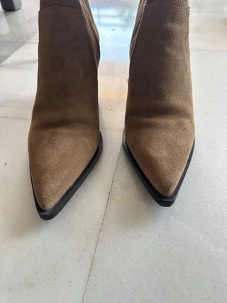 Botines ante beige/marrón (una puesta)